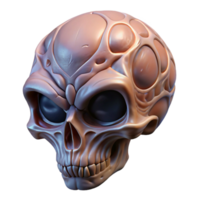 stunning creative Alien skull with unusual bone structure and intricate patterns 4K png