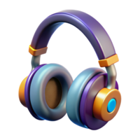 wonderful abstract High-tech headphones with noise cancellation and brainwave sensors premium png