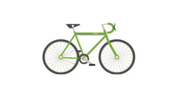 A sleek green bicycle with drop handlebars ideal for fitness enthusiasts and ecofriendly tran png