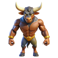 stunning classic Minotaur, mythical creature, half bull half man, high resolution png