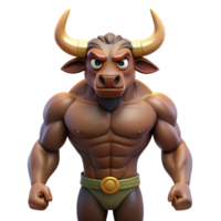 impressive abstract Minotaur, mythical creature, half bull half man, detailed png