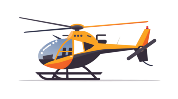 A vibrant helicopter in flight showcasing its sleek design and vivid colors for rescue transp png