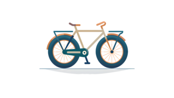 A vintagestyle bicycle with colorful wheels and frame perfect for retro designs and transport png