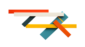 Abstract Geometric Composition with Vibrant Colors and Dynamic Shapes for Modern Design Project png