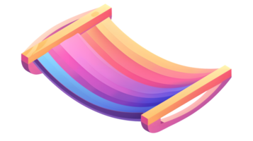 Abstract Colorful Layered Arc Design with Gradient Effects for Creative Projects png