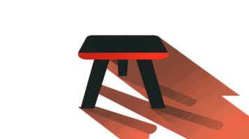 Abstract Table with Shadow Reflection on Gradient Surface png