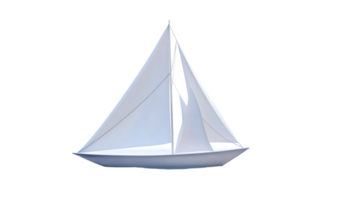 Elegant Sailing Boat with White Sails on a Transparent Background Ideal for Nautical Themes an png