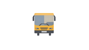 Front View of a Modern Bus with Yellow and Beige Design Ideal for Transportation and Travel Co png