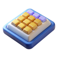 serene contemporary Keyboard with numeric keypad, premium png