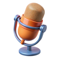vibrant minimalist Microphone with pop filter, authentic png