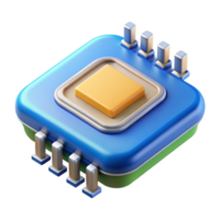 magnificent classic Microchip with integrated circuit, high resolution png
