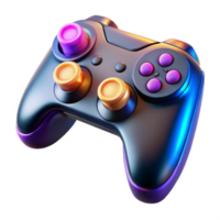elegant traditional Futuristic gaming controller with glowing buttons and ergonomic design detailed png
