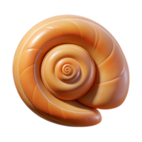 dramatic modern Single seashell, spiral shaped authentic png