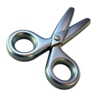 wonderful minimalist A pair of scissors, metallic high quality png