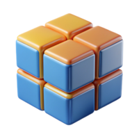 impressionante tradicional uma rubik's cubo, parcialmente resolvido original png