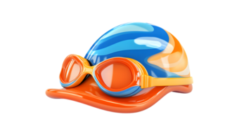 Swimming Gear Set with Goggles Cap and Flipper for Aquatic Activities png