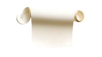 Unrolled Scroll with Blank Paper Vintage Parchment Design for Historical Documents and Certifi png
