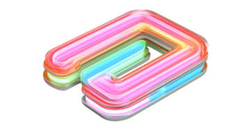Vibrant Neon Number Eight with Multicolor Glow for Digital Art Graphics and Creative Designs png