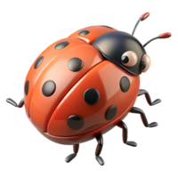 wonderful creative A crawling Ladybug, high resolution png