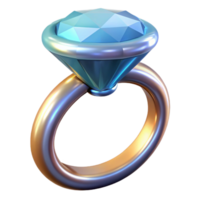 magnificent creative A diamond ring with a large, sparkling stone, authentic png