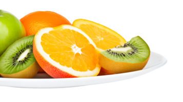 Fresh Sliced Citrus and Tropical Fruits on a Plate Healthy Eating Diet Nutrition Vitamin Ri png