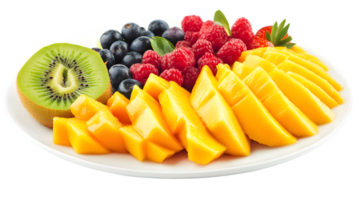 Fresh Tropical Fruit Platter with Berries and Kiwi png