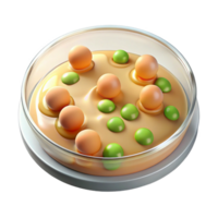 vibrant abstract A petri dish with bacterial colonies, 4K png
