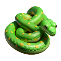 stunning classic A slithering Green Tree Python, original png