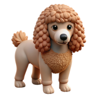 beautiful creative A Poodle with curly fur, professional png