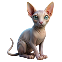 wonderful rustic A Sphynx cat without fur, original png