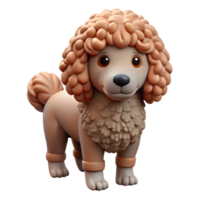 dramatic modern A Poodle with curly fur, professional png