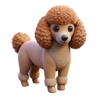 beautiful artistic A Poodle with curly fur, high quality png