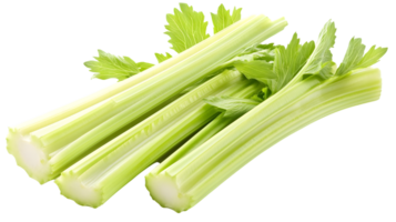 Fresh Green Stalks with Leaves Isolated on Black Background for Culinary and Health Themes png