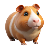 impressive artistic A guinea pig squeaking, authentic png