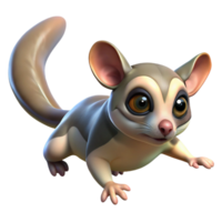 beautiful minimalist A sugar glider gliding, professional png