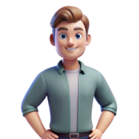 impressive rustic Confident young man in casual wear authentic png