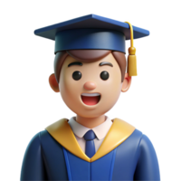 wonderful creative Graduate student in cap and gown original png
