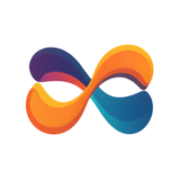 Abstract Infinity Symbol with Vibrant Gradient Colors for Modern Design and Creative Projects png