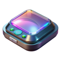 stunning vintage Advanced Communication Device, holographic display, sleek design original png