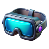 stunning traditional Cyberpunk Goggles, glowing HUD display, sleek design high resolution png