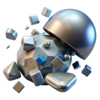 beautiful rustic Space Debris, fragments of metal and plastic 4K png