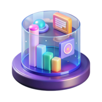 impressive minimalist Holographic interface, displaying data, interactive authentic png