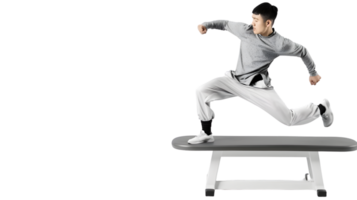 Dynamic Exercise Pose on Stability Trainer Fitness Balance and Strength Training in Action png