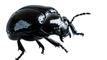 Glossy Black Insect with Reflective Surface Detailed CloseUp of a Shiny Bug HighQuality Mac png