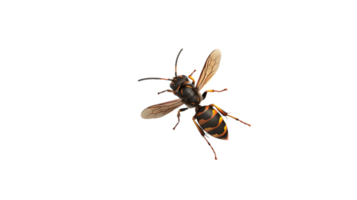 Insect in Flight Detailed View of a Flying Insect with Striking Patterns and Transparent Wings png