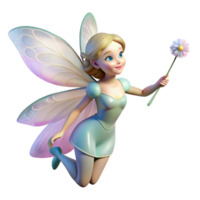 extraordinary creative A delicate fairy, iridescent wings shimmering, holding a dandelion seed high resolution png