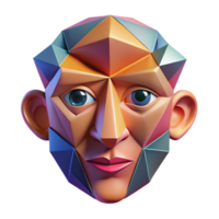 stunning rustic Abstract face with geometric shapes, 4K png