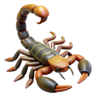 magnificent modern A scorpion, tail raised high resolution png