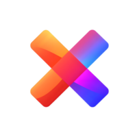 Vibrant Cross Design with Gradient Colors on Black Background for Modern and Creative Projects png