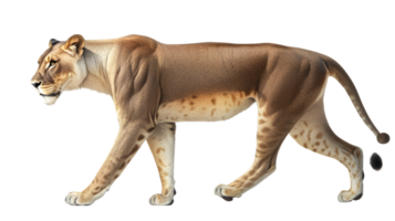 A majestic feline in motion showcasing detailed fur patterns and a powerful stance for wildlif png